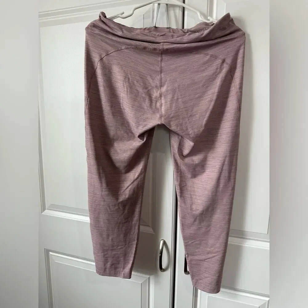 OUTDOOR VOICES XL Leggings, Space Dye, Light Pink/Purple,  Athletic, High Rise - Picture 4 of 6